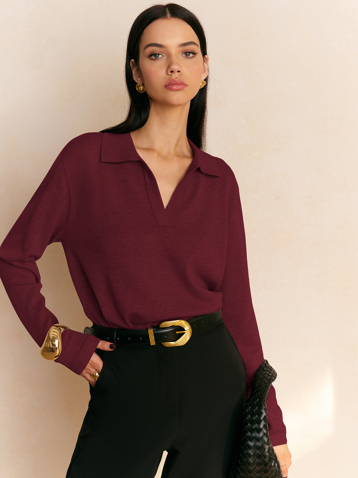 Fiona – Pullover mit lockerem Kragen