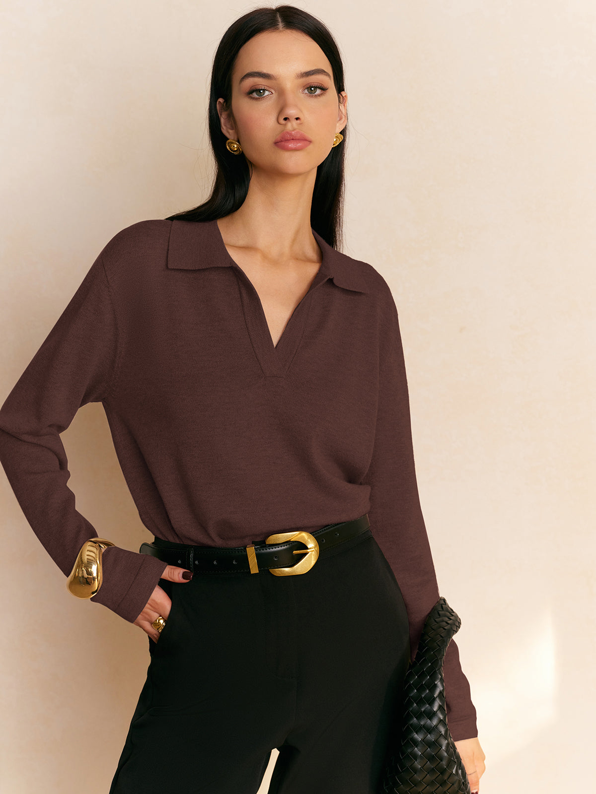 Fiona – Pullover mit lockerem Kragen