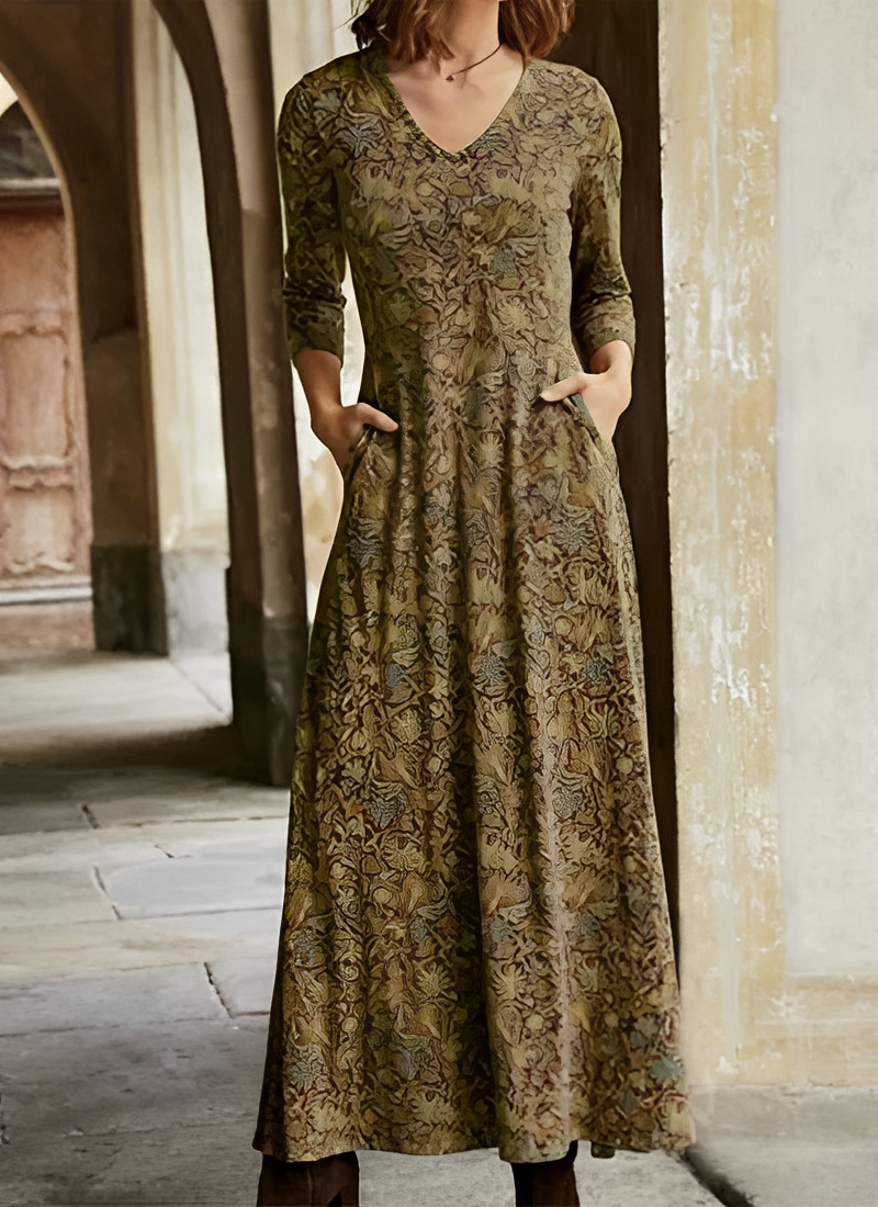 Sophie - Langärmliges Vintage-Kleid für Damen
