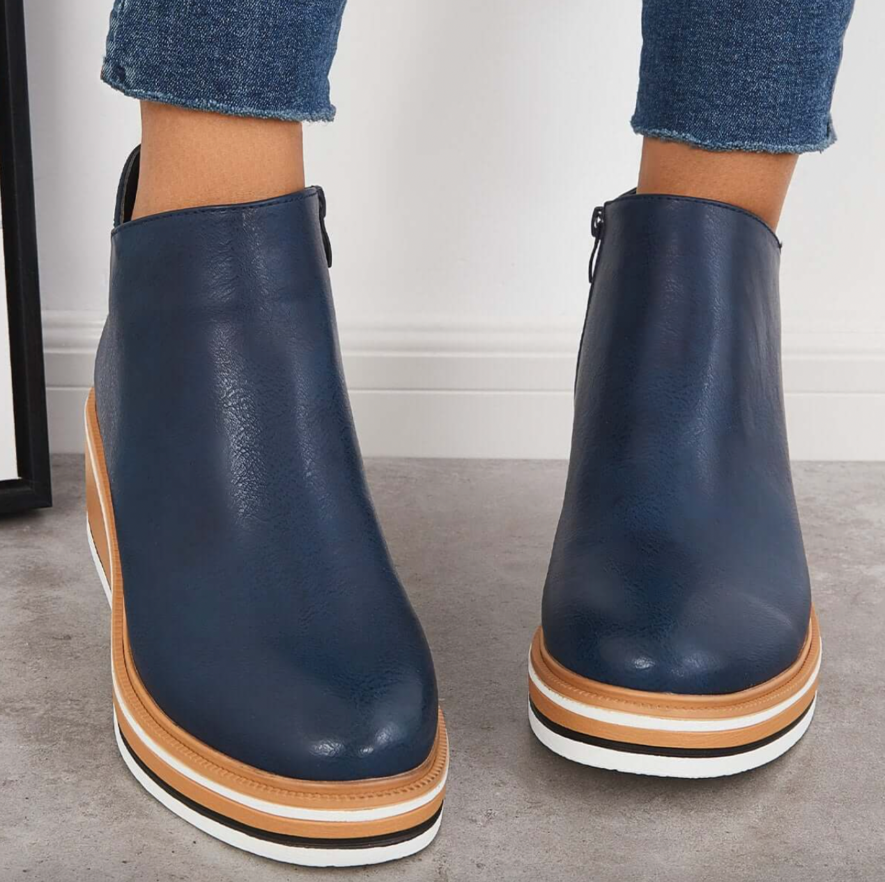 Rosanne - Elegante Lederstiefel mit Reißverschluss für Damen