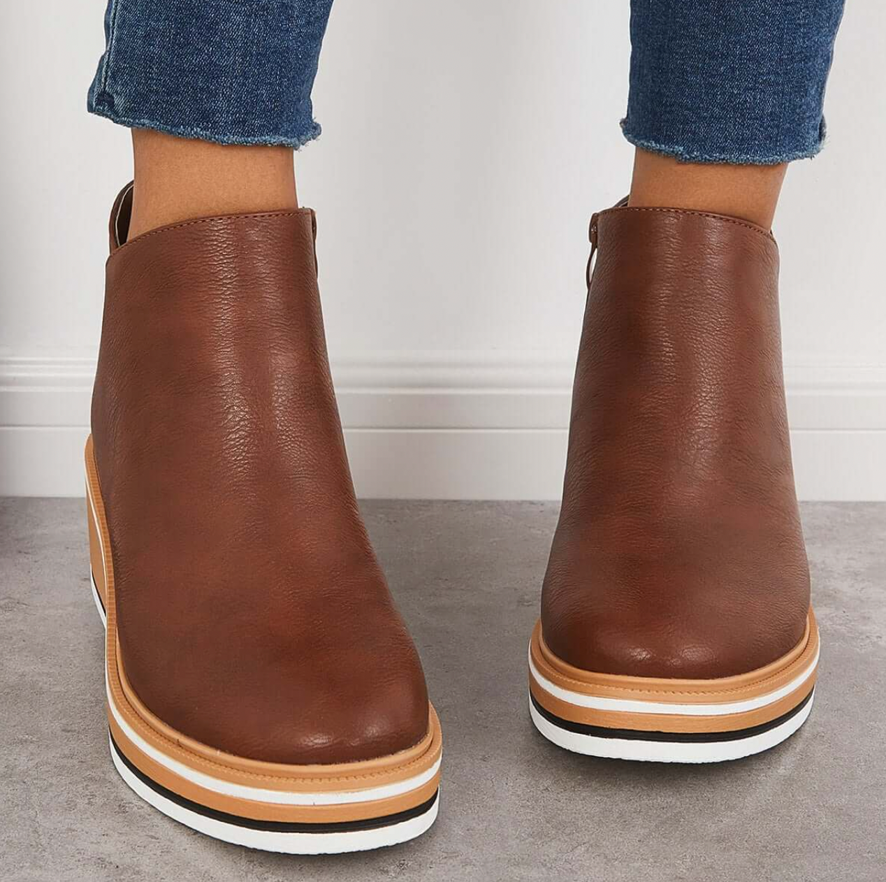 Rosanne - Elegante Lederstiefel mit Reißverschluss für Damen
