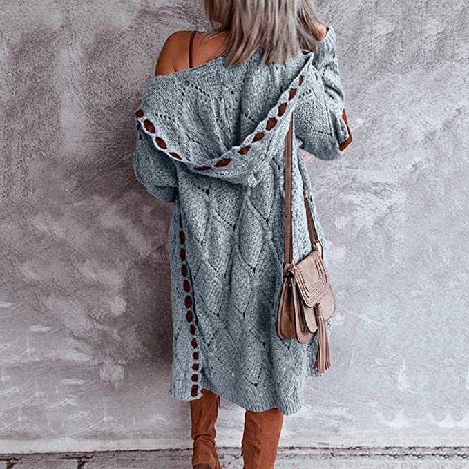Alana - Schicker langer Kapuzen-Cardigan