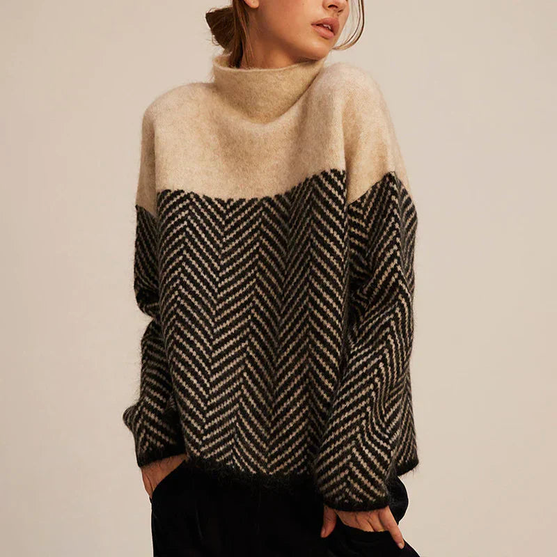 Yancy - Eleganter, dick gestrickter Pullover für Damen