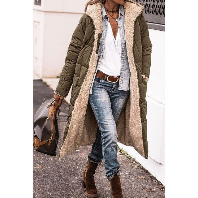Ariadna - Lange wendbare Damenwinterjacke