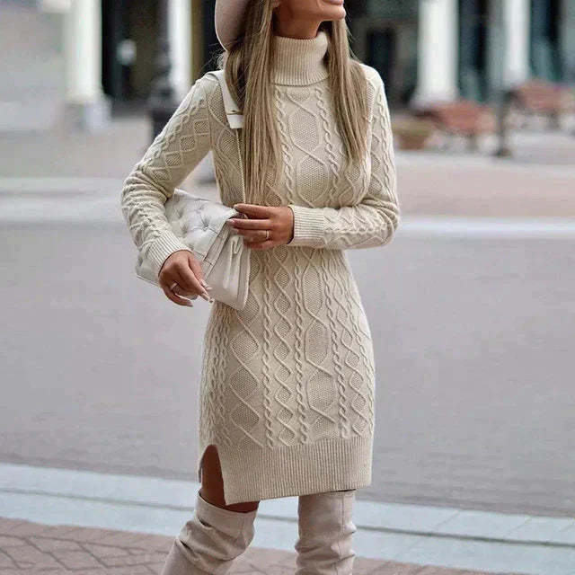 Zylia - Elegantes Winterstrickkleid