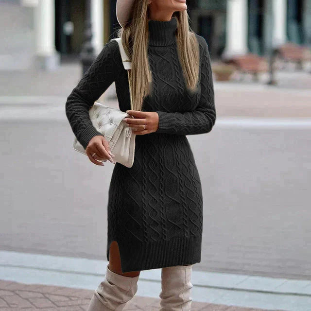 Zylia - Elegantes Winterstrickkleid
