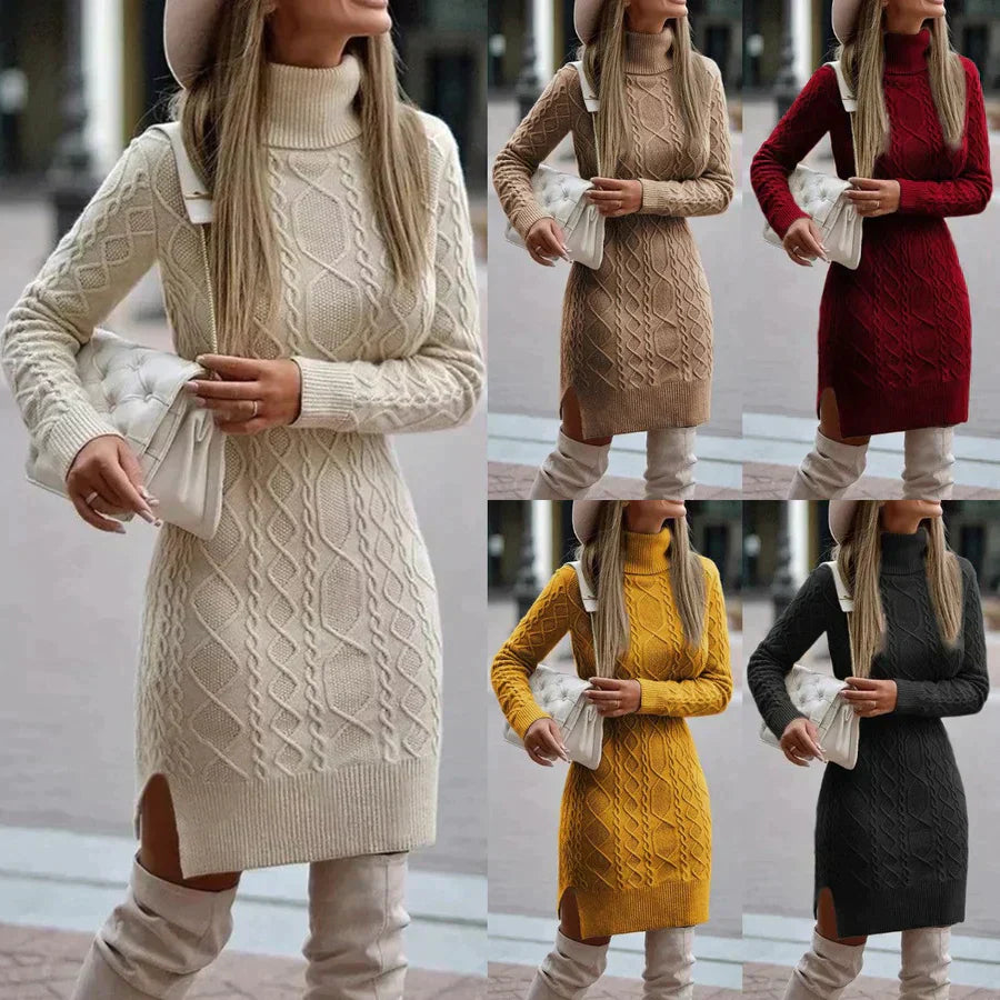 Zylia - Elegantes Winterstrickkleid