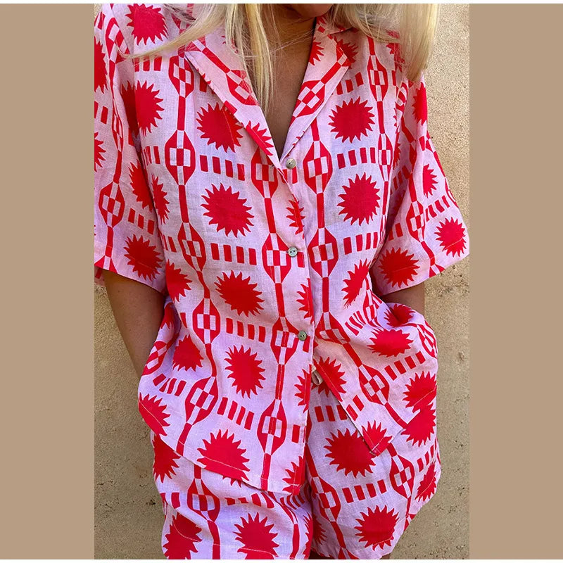 Tessa – Baumwoll-Set mit geometrischem Muster