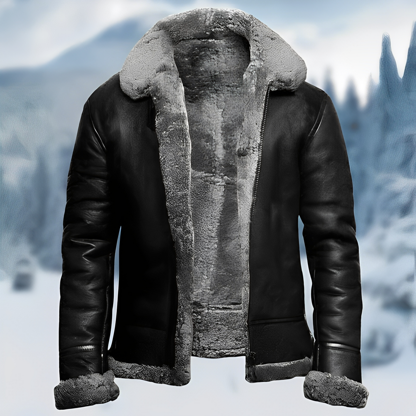 Jefferson - Robuste Lederjacke mit Reverskragen für Herren
