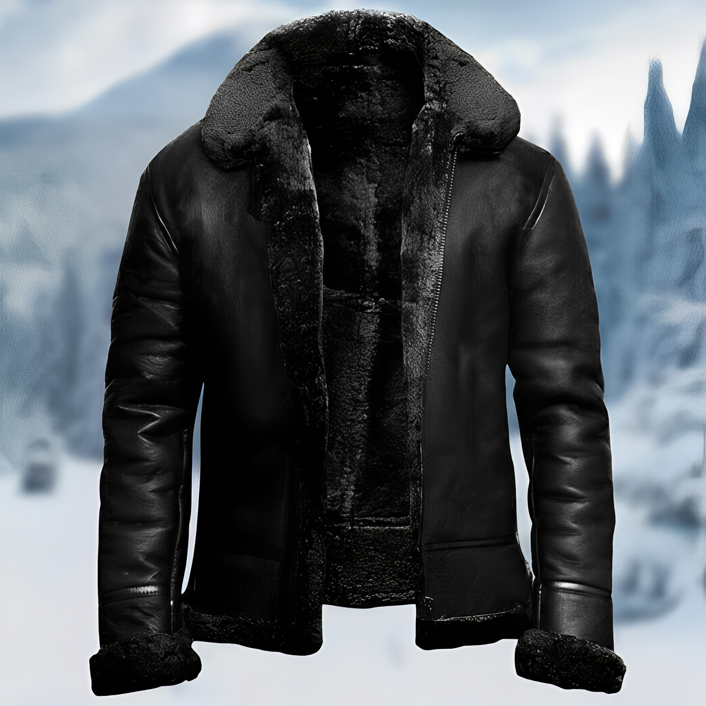 Jefferson - Robuste Lederjacke mit Reverskragen für Herren