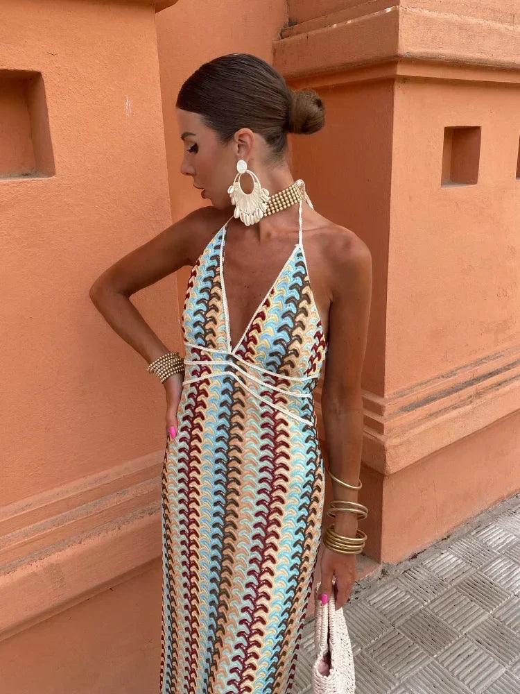 Luna – Ärmelloses Sommerkleid mit V-Ausschnitt