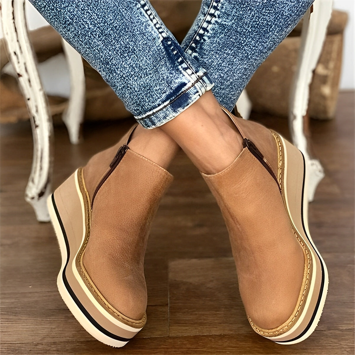 Leilah - Stiefeletten mit seitlichem Reißverschluss für Damen