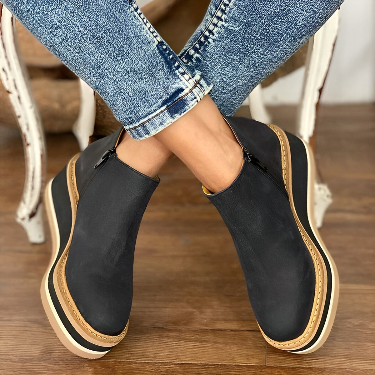 Leilah - Stiefeletten mit seitlichem Reißverschluss für Damen