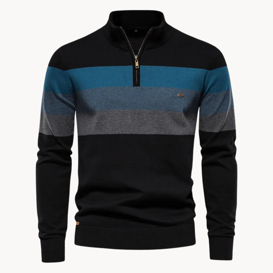 Rook - Männer-Pullover mit Viertel-Zipper
