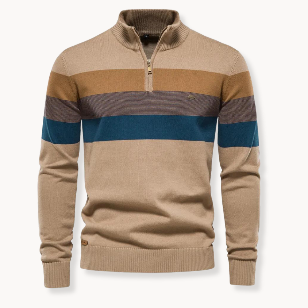 Rook - Männer-Pullover mit Viertel-Zipper