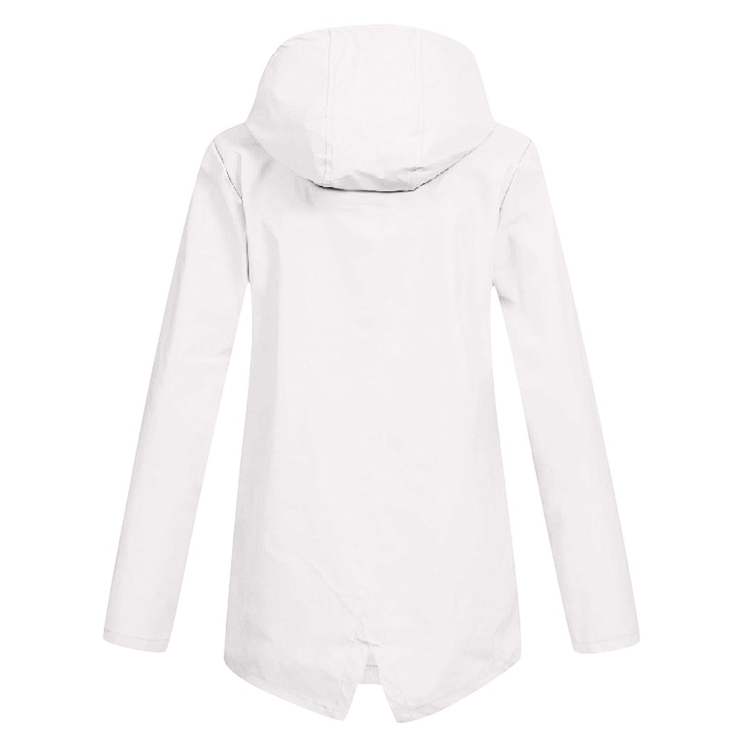 Aredhel - Damen langer Regenmantel mit Kapuze