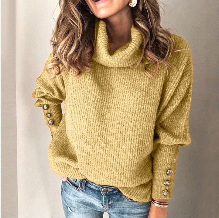 Noelani - Dünner Damen Rollkragenpullover