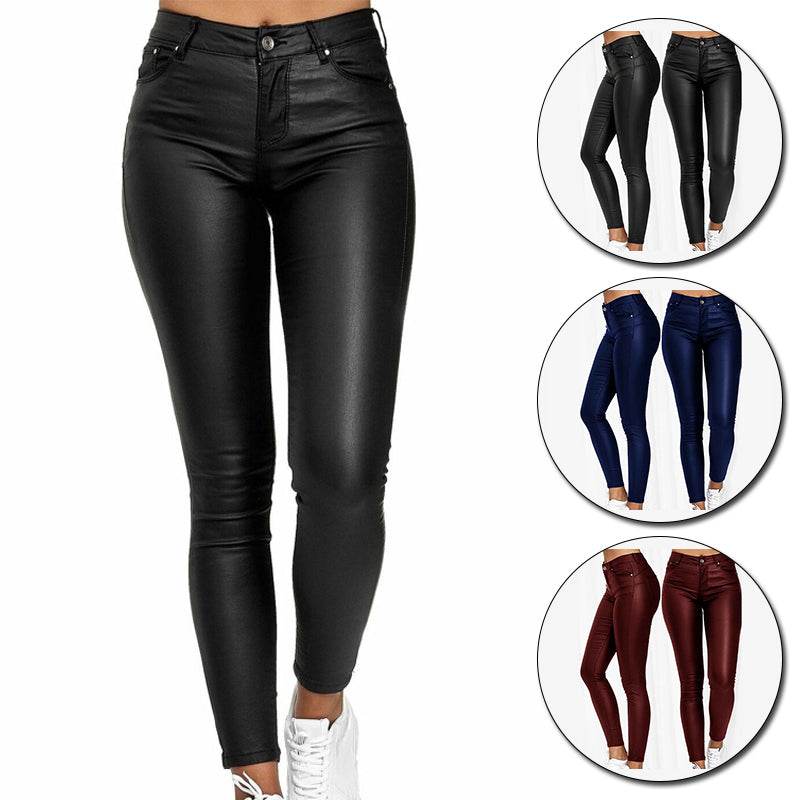 Dina – Stretch-Kunstlederhose