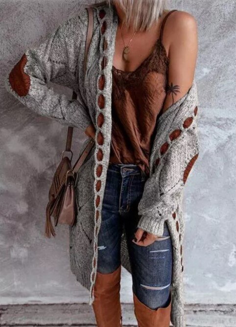 Alana - Schicker langer Kapuzen-Cardigan