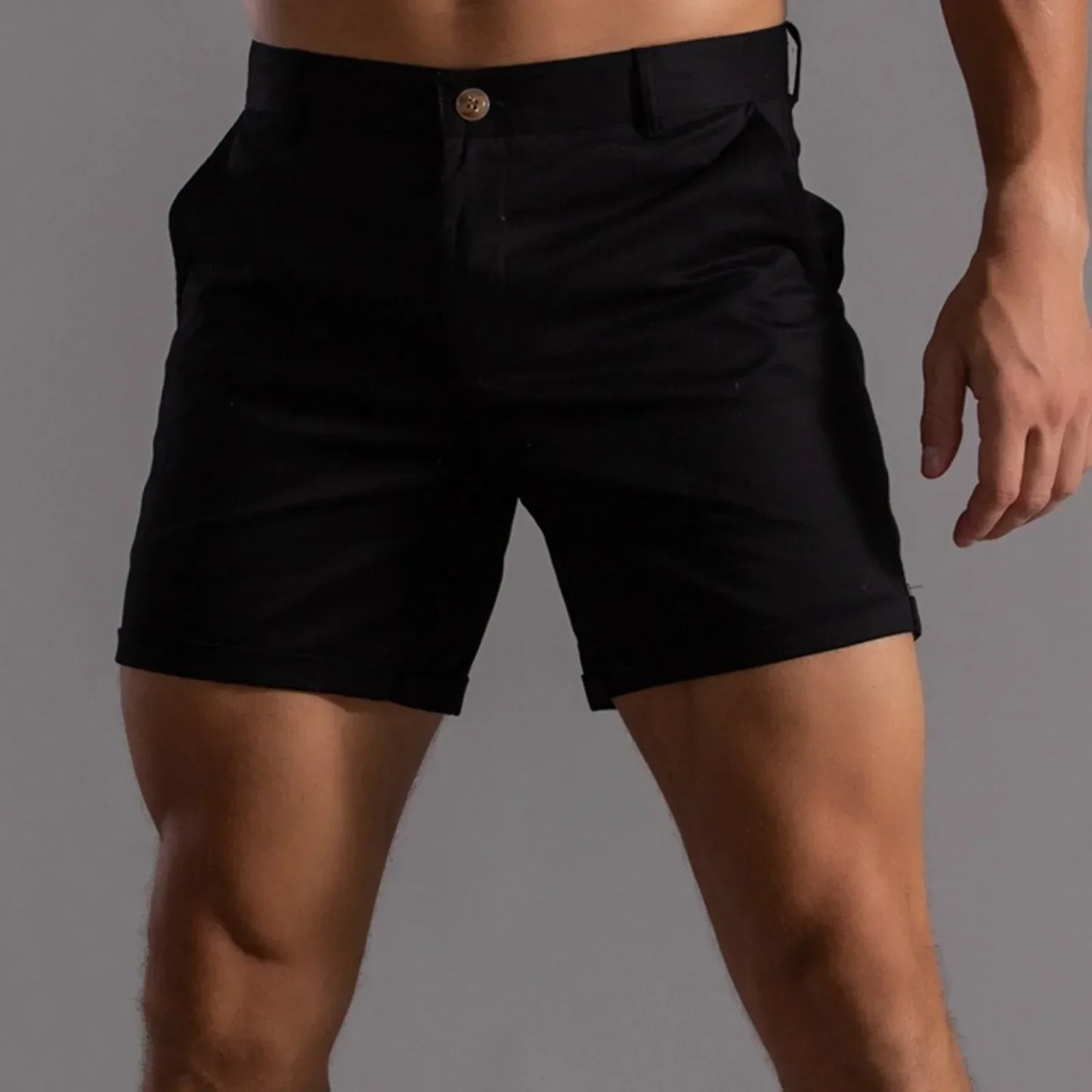Andrie - Kurze Chino Hose für Herren Sommer Schick