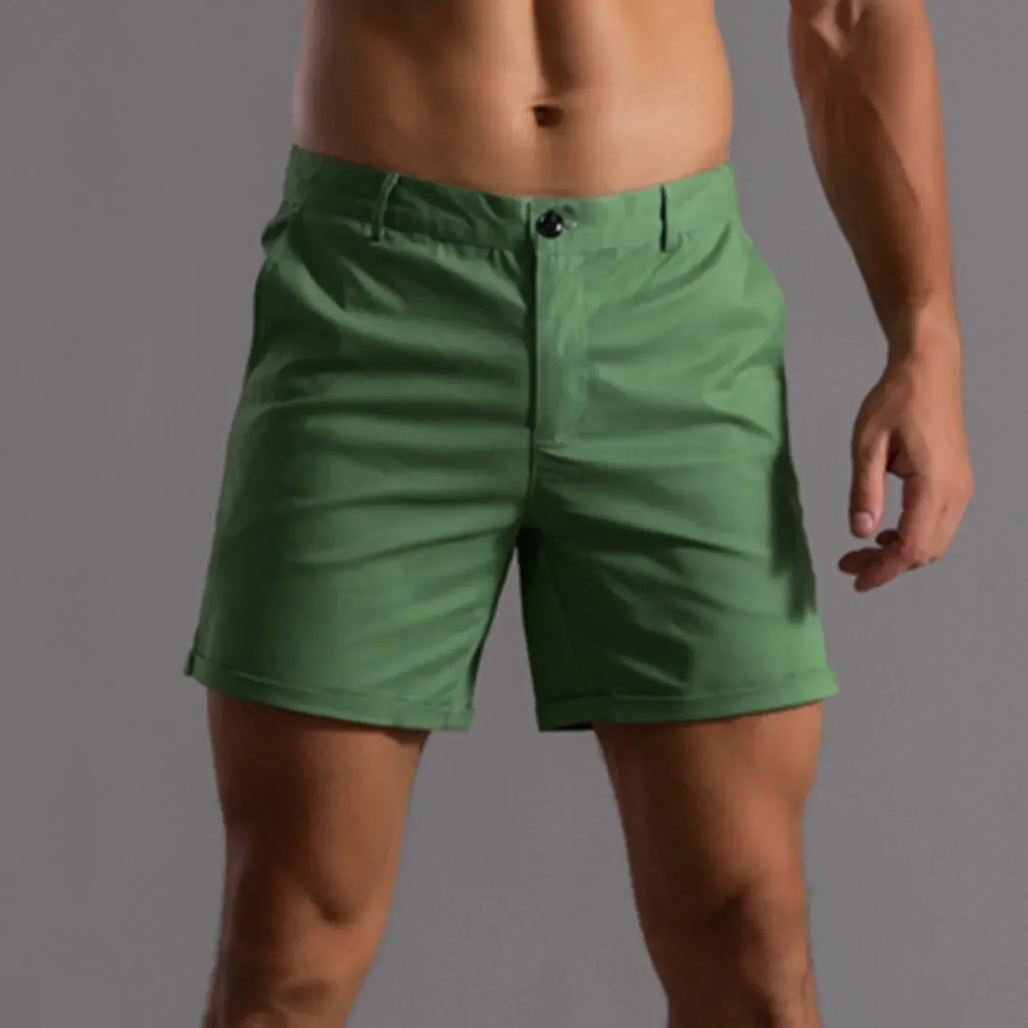 Andrie - Kurze Chino Hose für Herren Sommer Schick