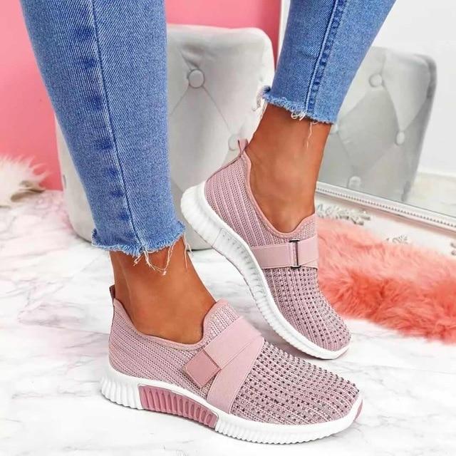 Ines – Slip-On Sneakers mit Klettverschluss