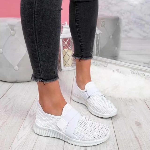 Ines – Slip-On Sneakers mit Klettverschluss