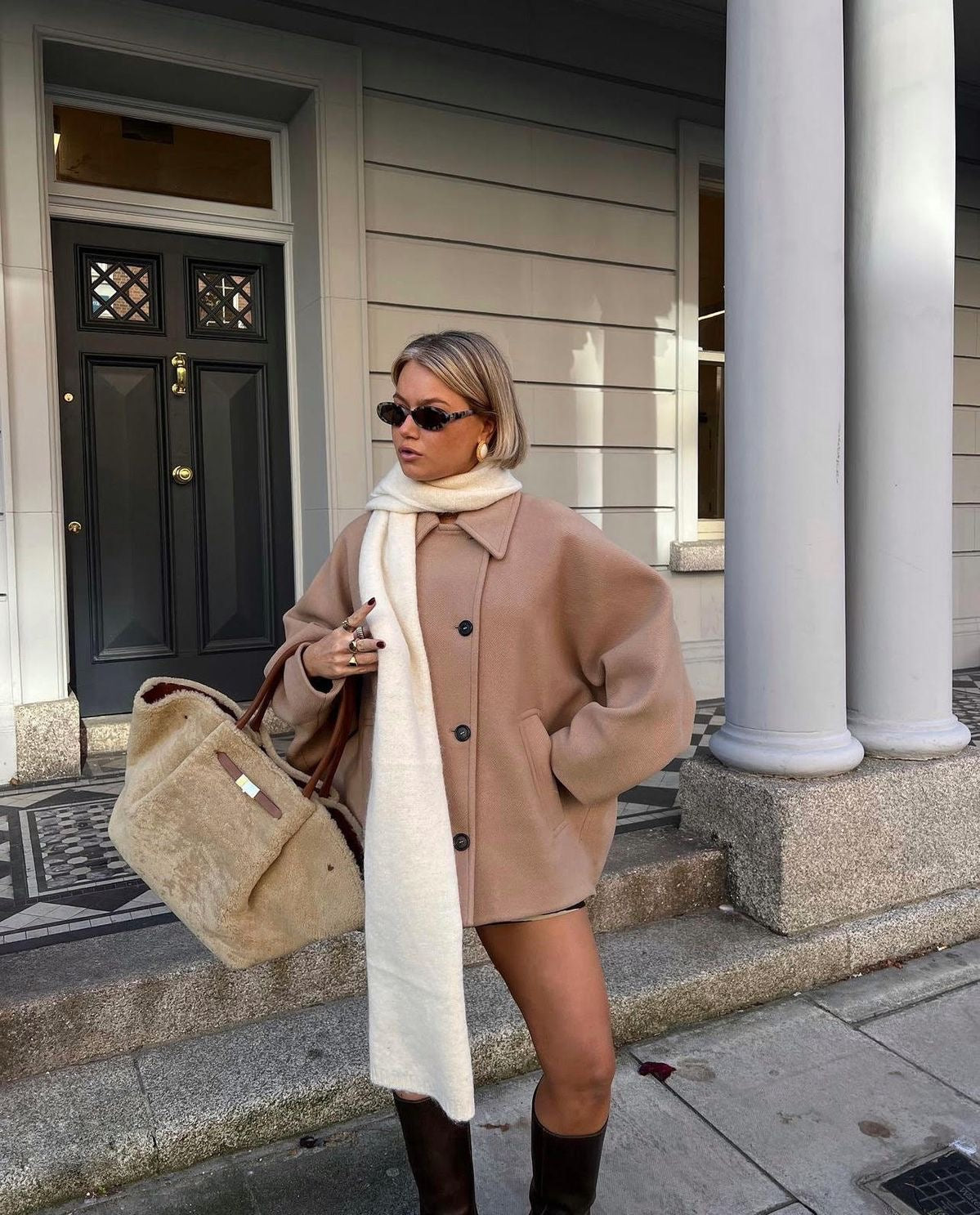 Elena – Oversize Wollmantel Doppelreihig