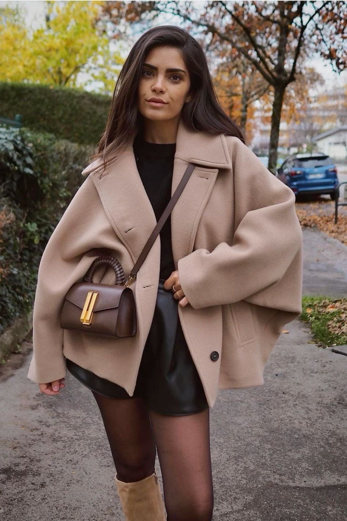Elena – Oversize Wollmantel Doppelreihig