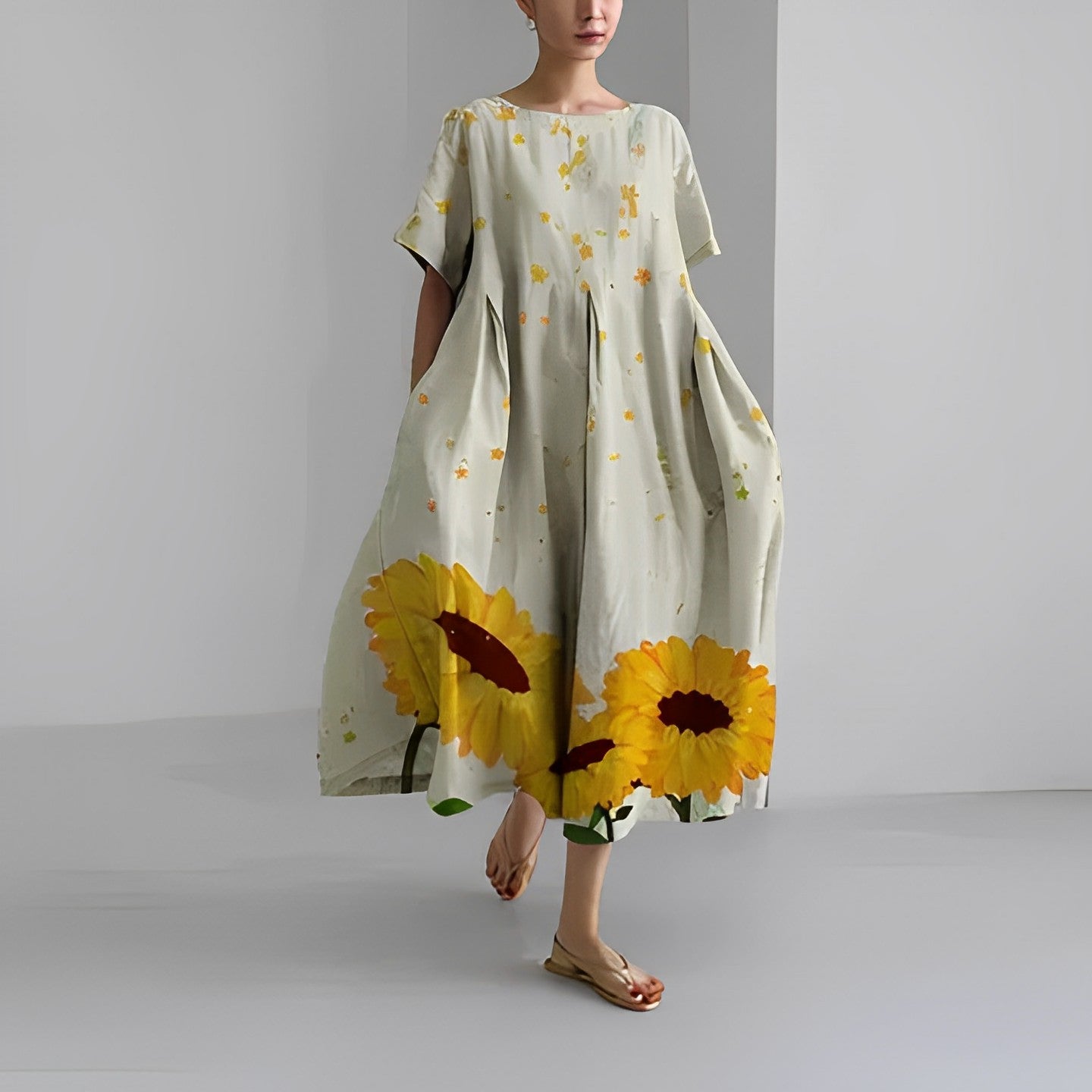 Chenoa - Damenkleid mit Blumen, Gemütlich & Sommerlich