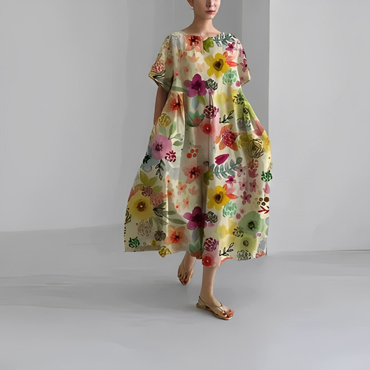 Chenoa - Damenkleid mit Blumen, Gemütlich & Sommerlich