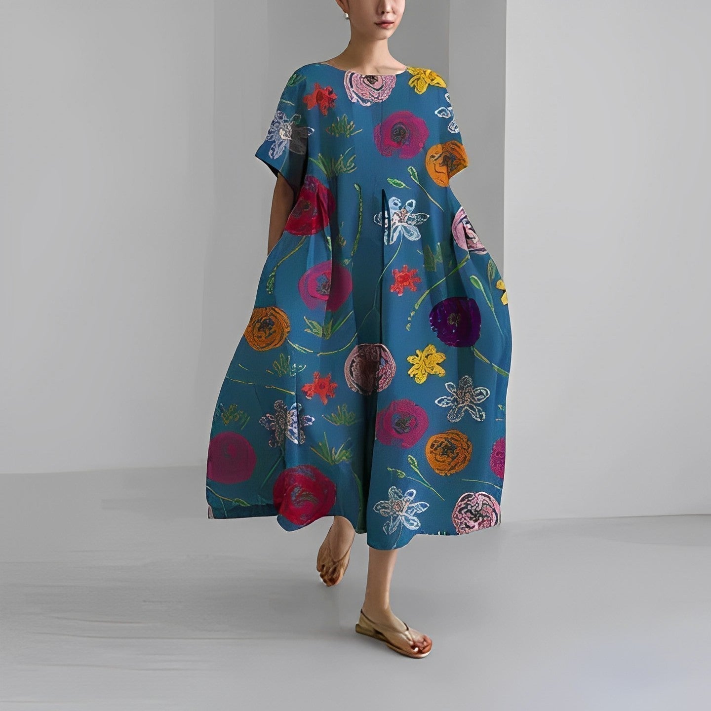 Chenoa - Damenkleid mit Blumen, Gemütlich & Sommerlich