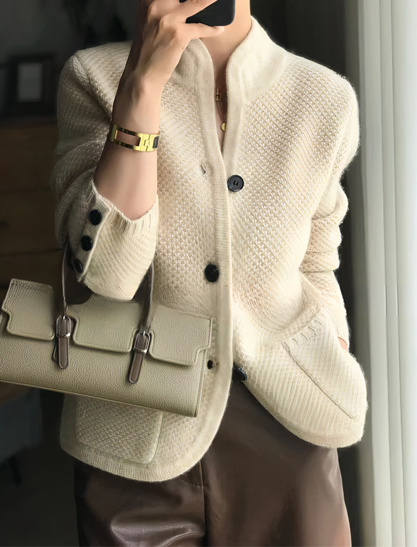 Carissa - eleganter Kaschmir-Cardigan mit Knopfleiste für Damen