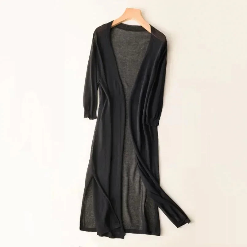 Freya – Leichte Strickjacke mit 3/4-Ärmeln