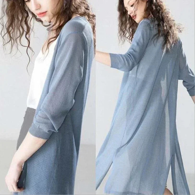Freya – Leichte Strickjacke mit 3/4-Ärmeln