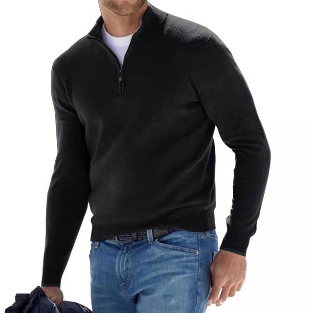 Franco - V-Neck Pullover mit Zipper