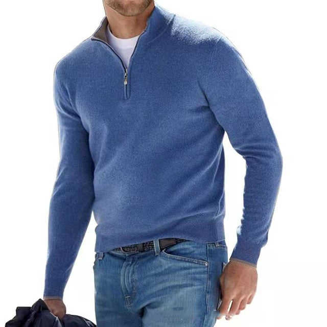 Franco - V-Neck Pullover mit Zipper