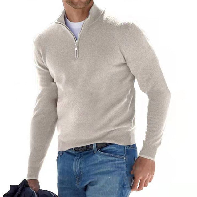 Franco - V-Neck Pullover mit Zipper