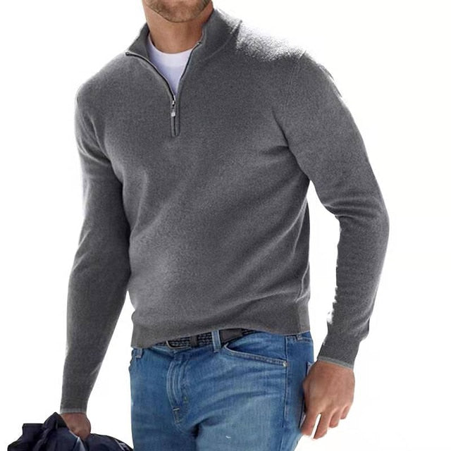 Franco - V-Neck Pullover mit Zipper
