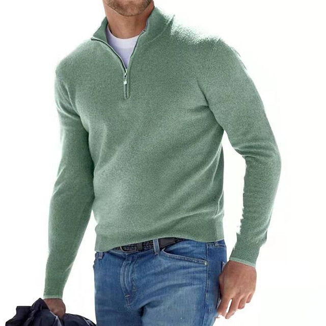 Franco - V-Neck Pullover mit Zipper