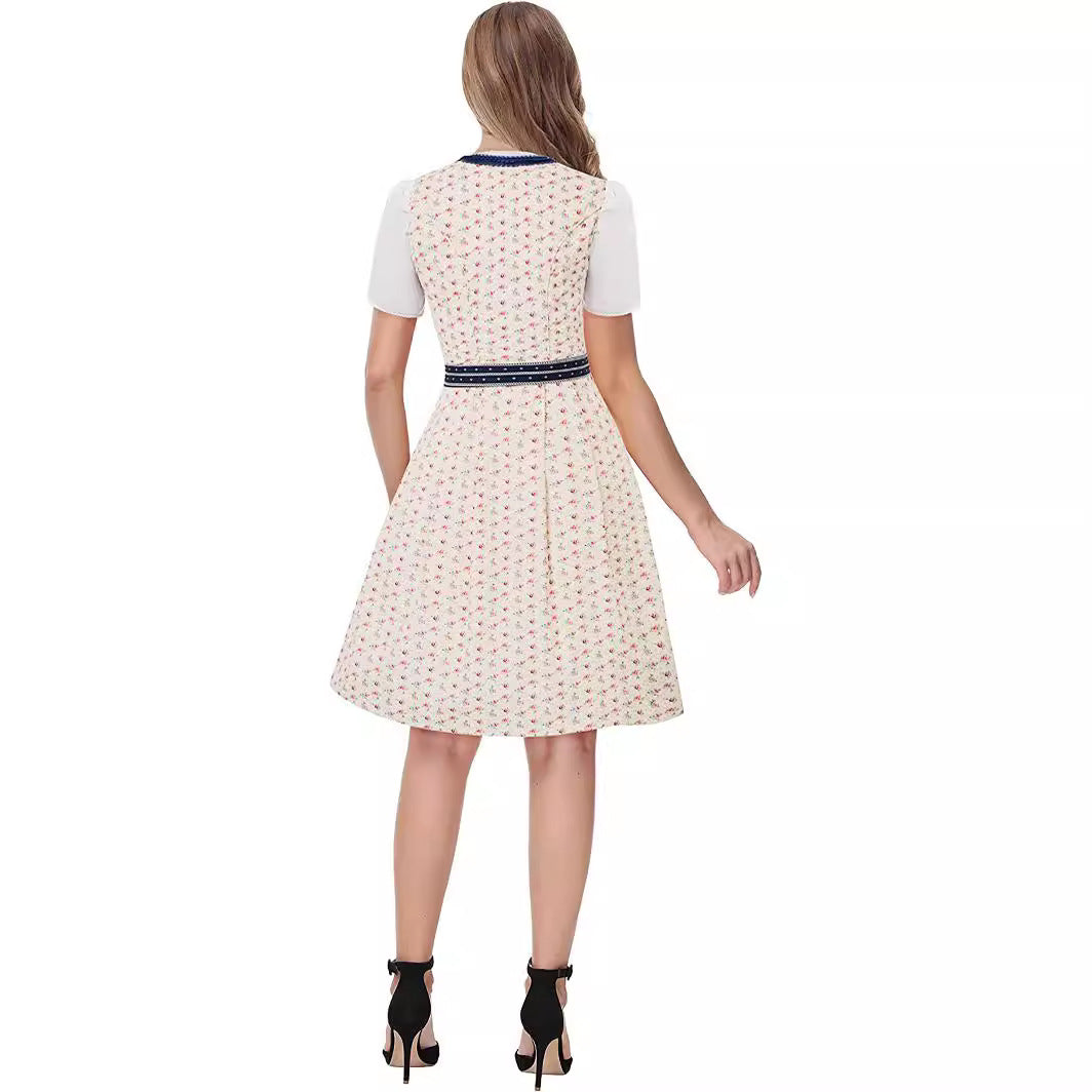 Haven - Damen Elegante Blau Oktoberfest Dirndl Kleid