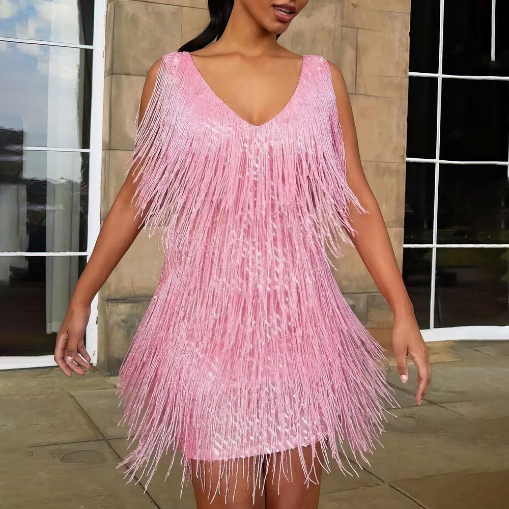 Ruby – 20er Flapper Kleid mit Fransen