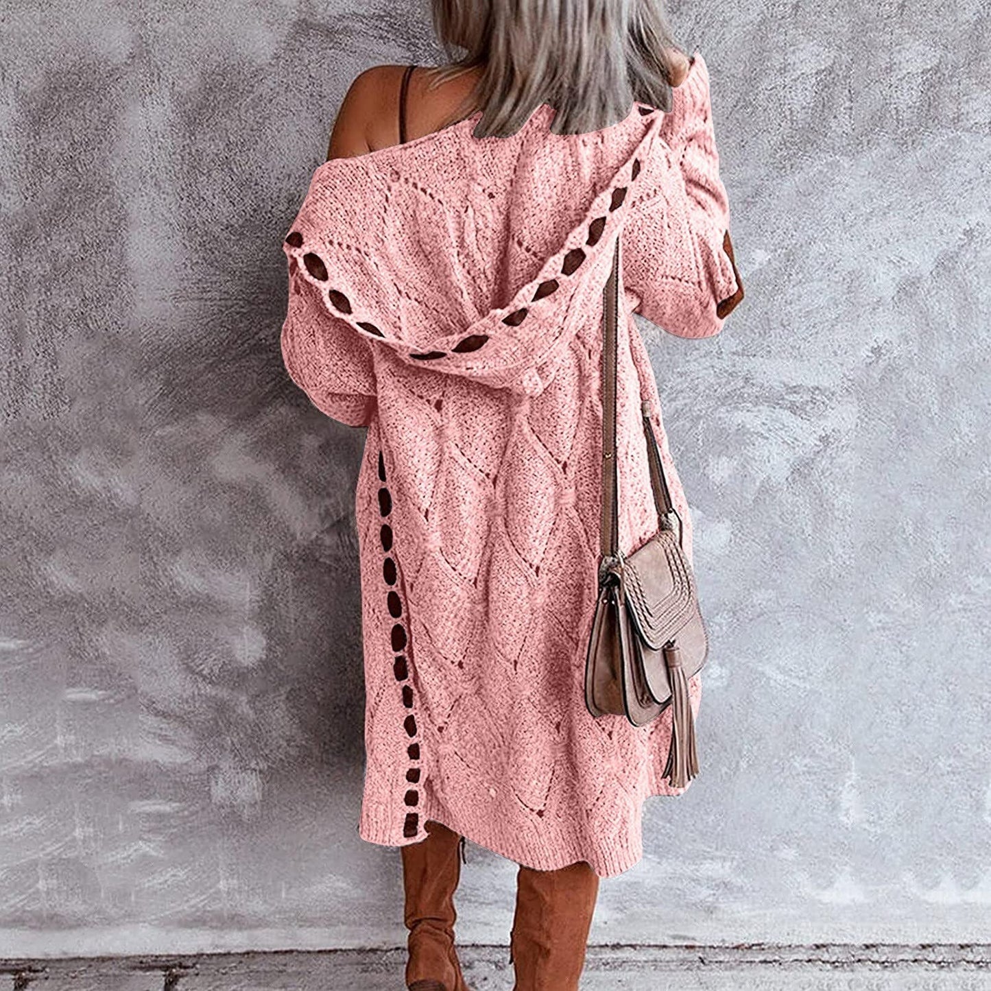 Alana - Schicker langer Kapuzen-Cardigan