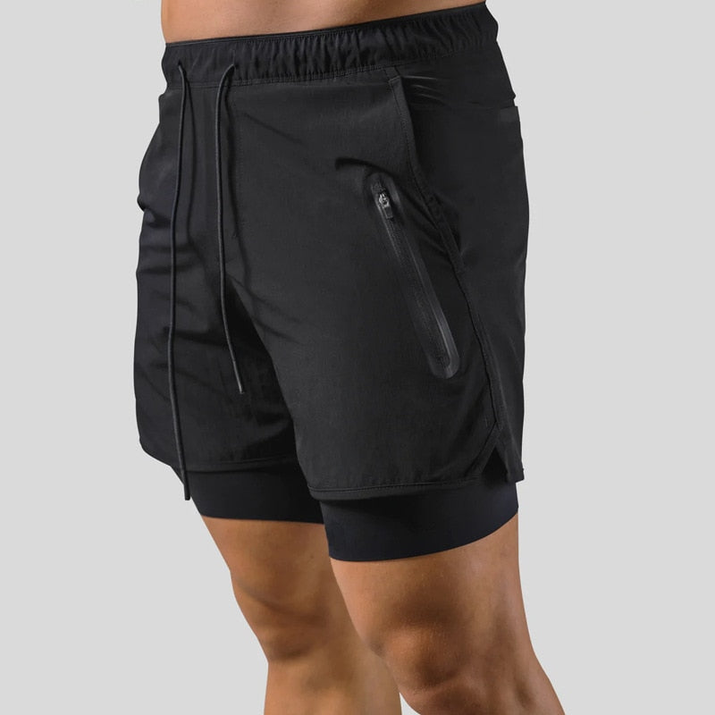 Keir - Herren-Trainingshose mit eingebauten Kompressionsshorts