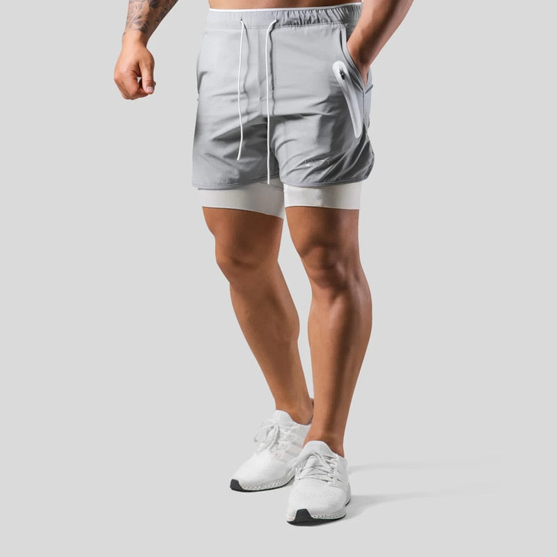 Keir - Herren-Trainingshose mit eingebauten Kompressionsshorts