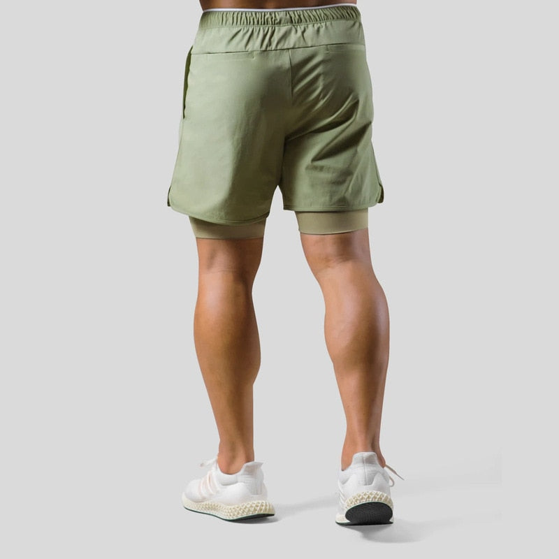 Keir - Herren-Trainingshose mit eingebauten Kompressionsshorts