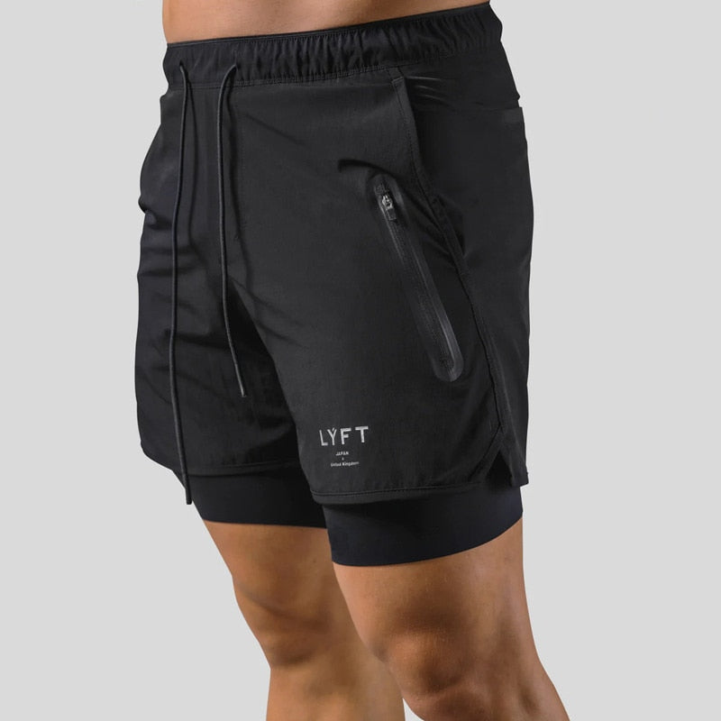 Keir - Herren-Trainingshose mit eingebauten Kompressionsshorts