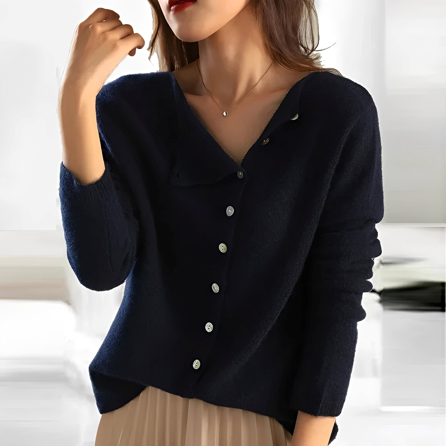 Lorena - Eleganter Pullover mit feiner Strickstruktur für Damen