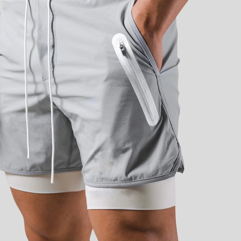 Keir - Herren-Trainingshose mit eingebauten Kompressionsshorts