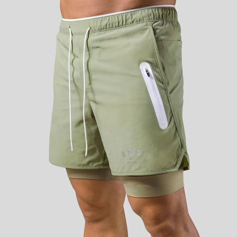 Keir - Herren-Trainingshose mit eingebauten Kompressionsshorts